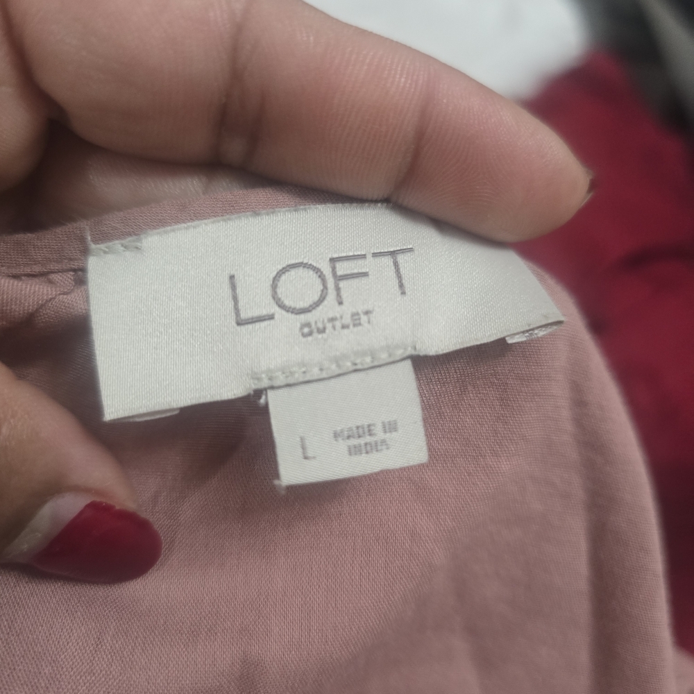 LOFT Dusty Rose Blouse - Picture 6 of 6